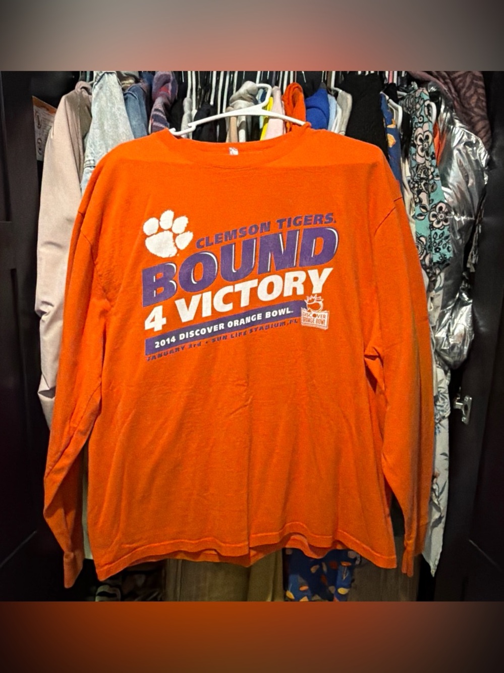 Clemson Orange bowl 'Bound 4 Victory' Long-Sleeve Shirt